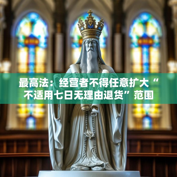 最高法：经营者不得任意扩大“不适用七日无理由退货”范围