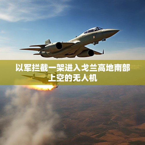 以军拦截一架进入戈兰高地南部上空的无人机