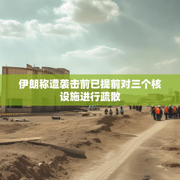 伊朗称遭袭击前已提前对三个核设施进行疏散