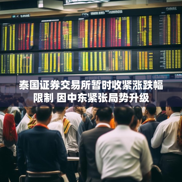 泰国证券交易所暂时收紧涨跌幅限制 因中东紧张局势升级