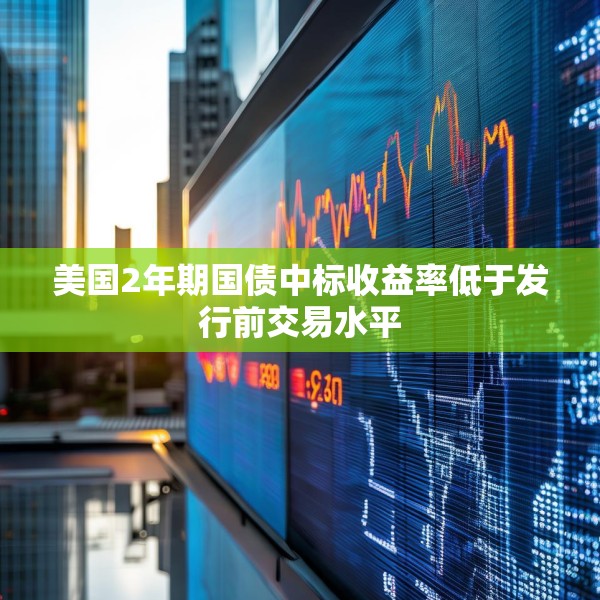 美国2年期国债中标收益率低于发行前交易水平