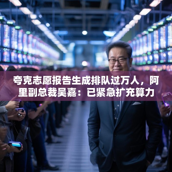 夸克志愿报告生成排队过万人，阿里副总裁吴嘉：已紧急扩充算力