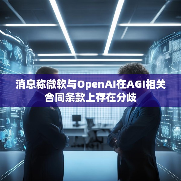 消息称微软与OpenAI在AGI相关合同条款上存在分歧