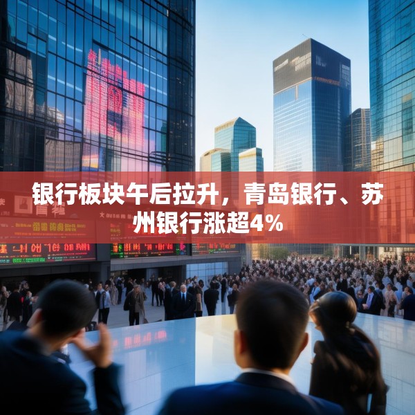 银行板块午后拉升，青岛银行、苏州银行涨超4%