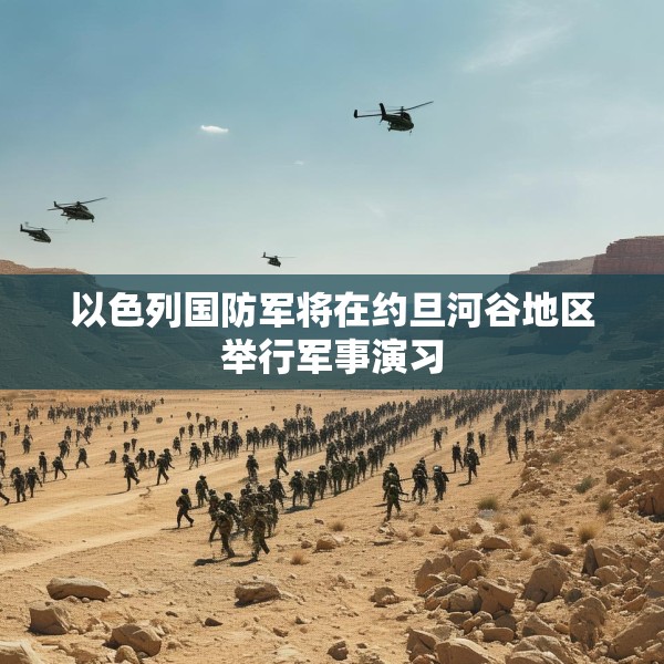 以色列国防军将在约旦河谷地区举行军事演习