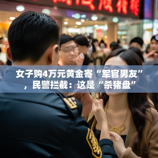 女子购4万元黄金寄“军官男友”，民警拦截：这是“杀猪盘”