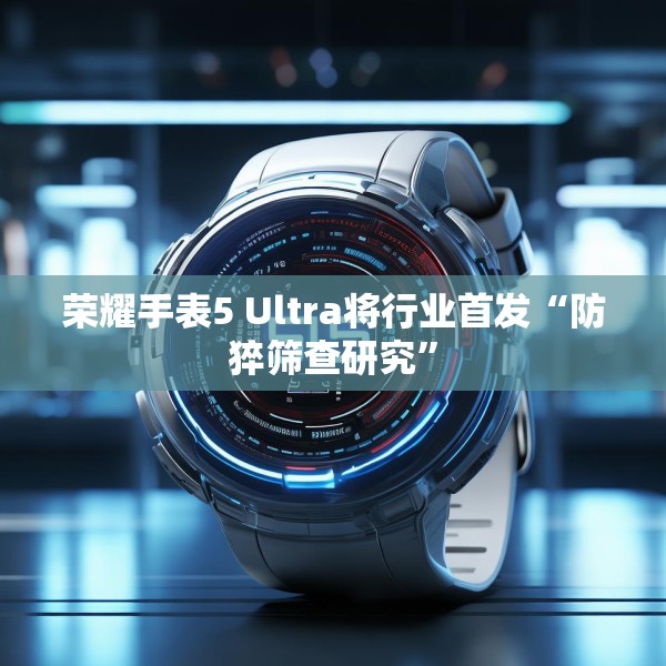 荣耀手表5 Ultra将行业首发“防猝筛查研究”