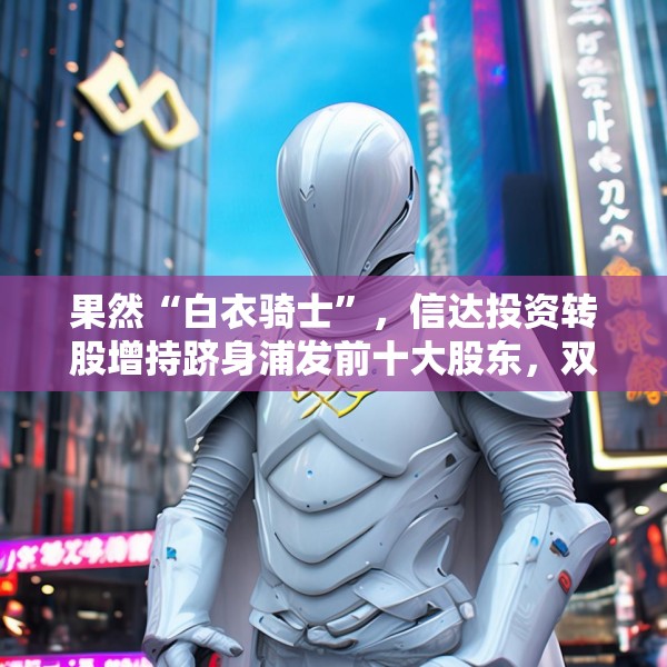 果然“白衣骑士”，信达投资转股增持跻身浦发前十大股东，双赢模式望成银行补资本新路径