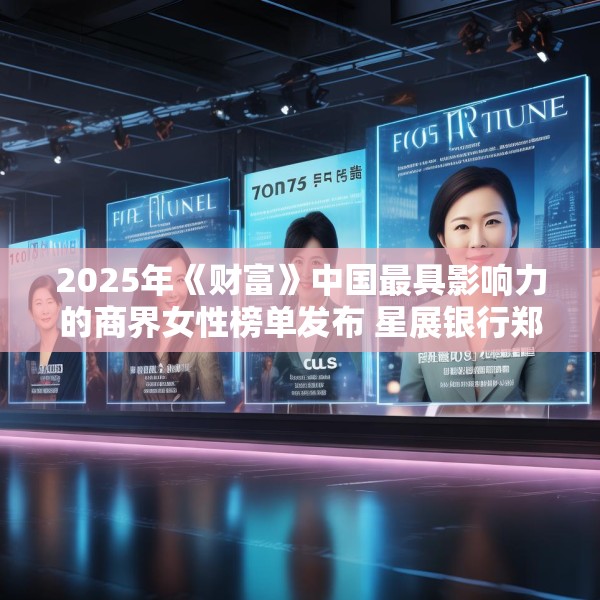 2025年《财富》中国最具影响力的商界女性榜单发布 星展银行郑思祯、瑞银集团胡知鸷入选
