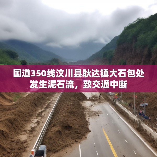 国道350线汶川县耿达镇大石包处发生泥石流，致交通中断