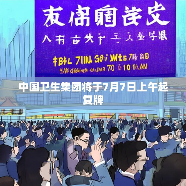 中国卫生集团将于7月7日上午起复牌
