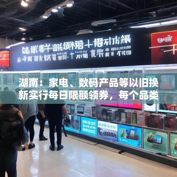 湖南：家电、数码产品等以旧换新实行每日限额领券，每个品类每月最多可领3次