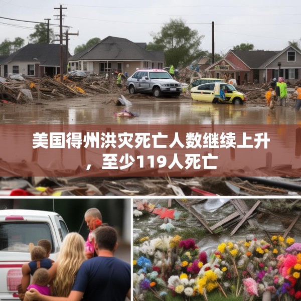 美国得州洪灾死亡人数继续上升，至少119人死亡