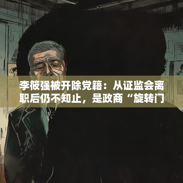 李筱强被开除党籍：从证监会离职后仍不知止，是政商“旋转门”腐败的典型