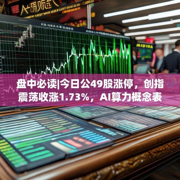 盘中必读|今日公49股涨停，创指震荡收涨1.73%，AI算力概念表现强势