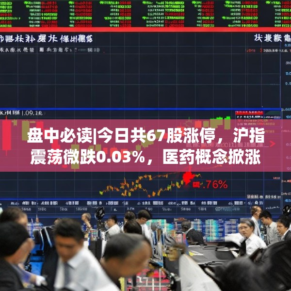 盘中必读|今日共67股涨停，沪指震荡微跌0.03%，医药概念掀涨停潮