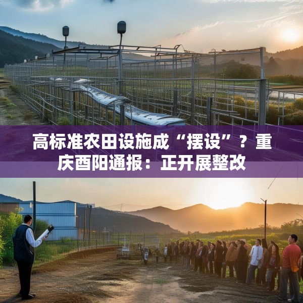 高标准农田设施成“摆设”？重庆酉阳通报：正开展整改