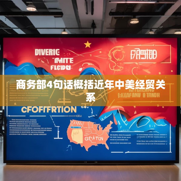 商务部4句话概括近年中美经贸关系