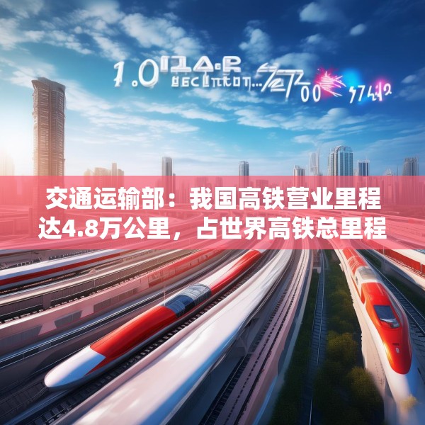 交通运输部：我国高铁营业里程达4.8万公里，占世界高铁总里程70%以上